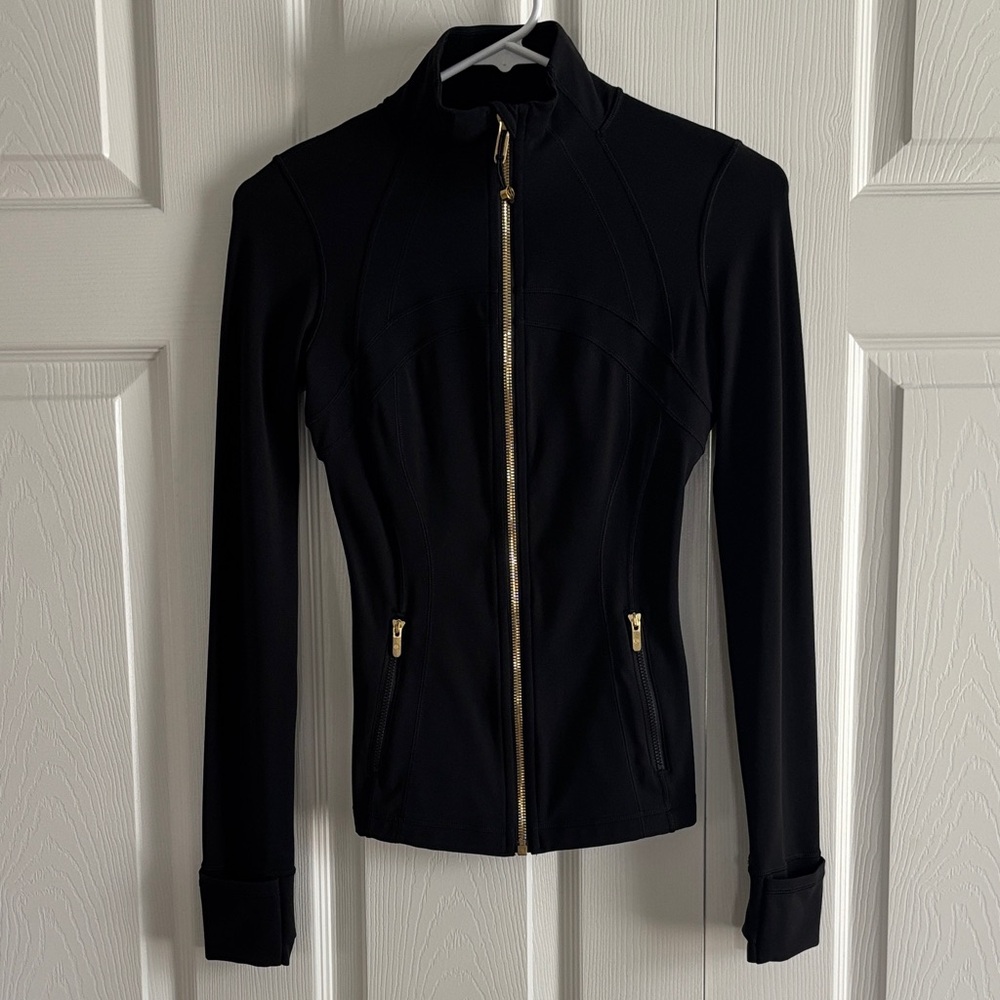 Lululemon Athletica Black Jacket with Gold Zipper